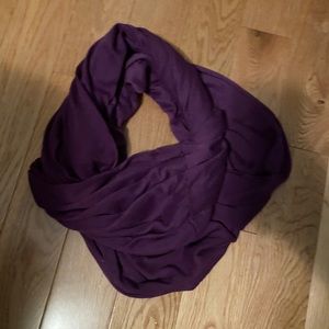 Purple Infinity Scarf with hidden zippered travel pocket